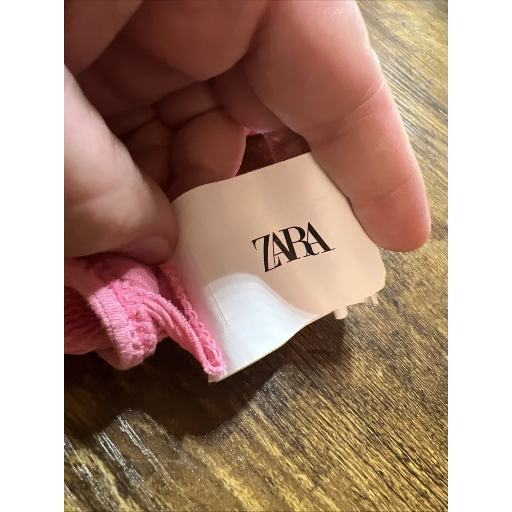 Zara Girls Pink LOVE Swimsuit Size 2 NEW One Piece Swimwear Summer